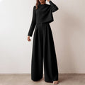 Fashion Glam | Long Sleeve And Wide Leg Pants For Women