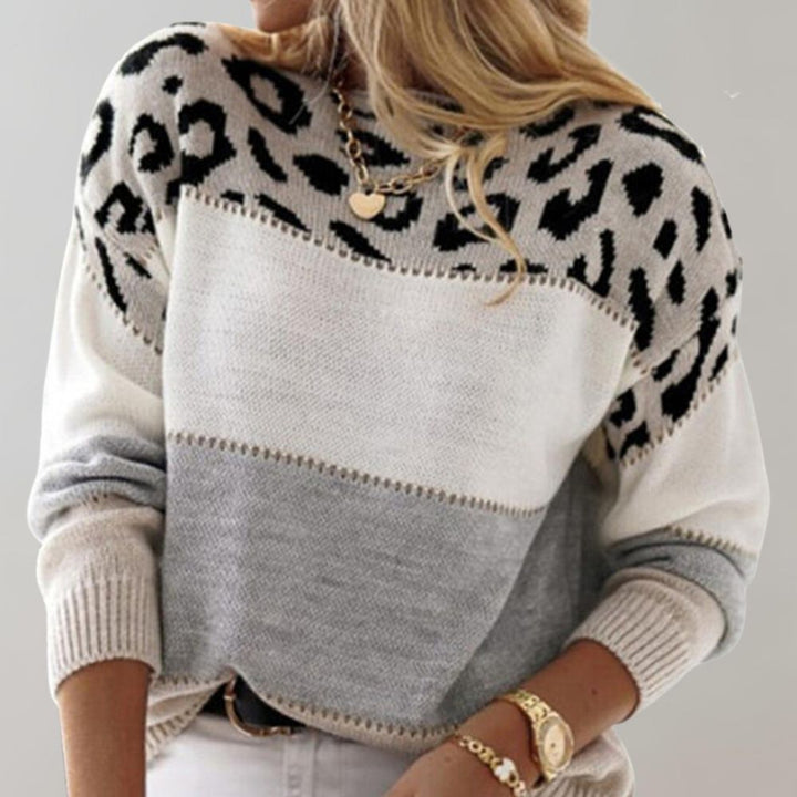 DANICA – CHIC CONTRAST KNIT SWEATER