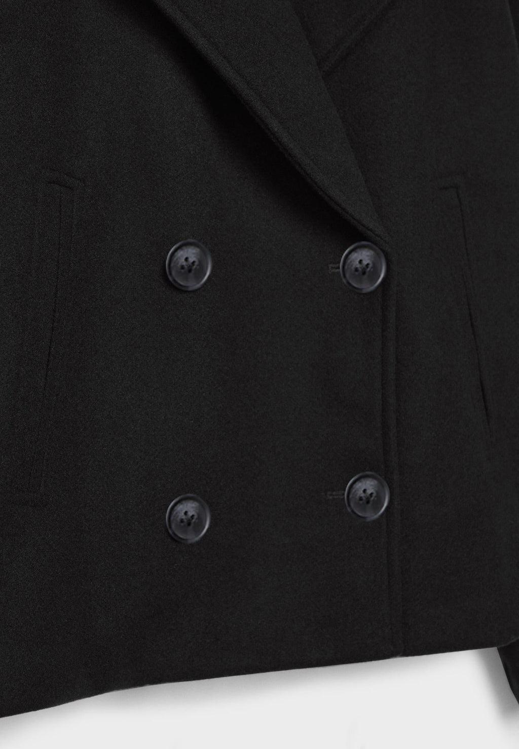 Ladies short double-breasted coat