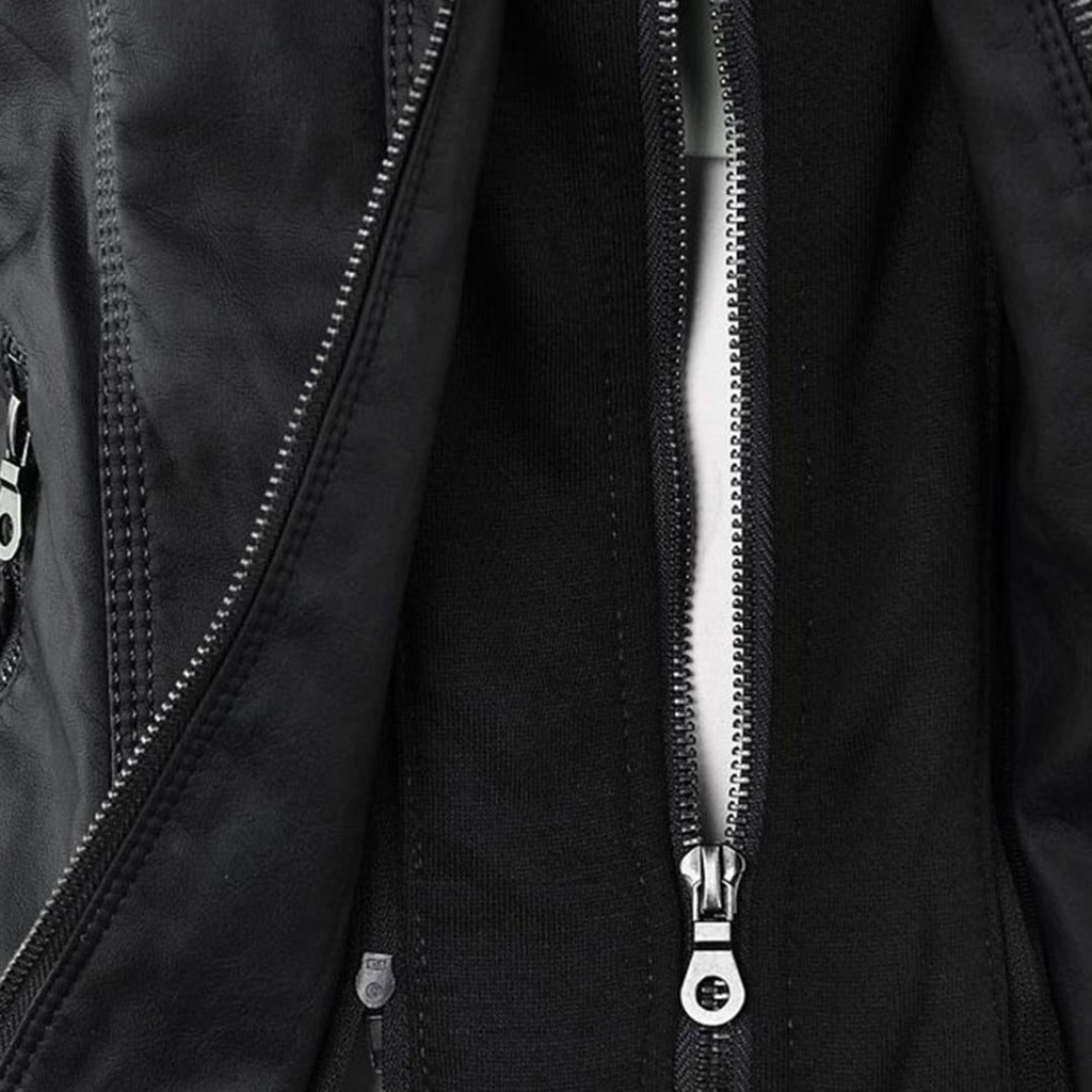 Fashion Glam | Women's Leather Jacket with Hood