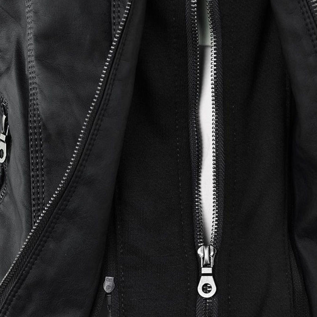 Fashion Glam | Women's Leather Jacket with Hood