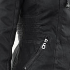 Fashion Glam | Women's Leather Jacket with Hood