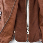 Fashion Glam | Women's Leather Jacket with Hood