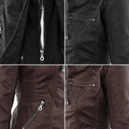 Fashion Glam | Women's Leather Jacket with Hood