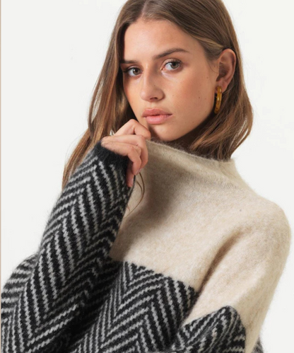 DORRY - TWO-TONE TURTLENECK JUMPER