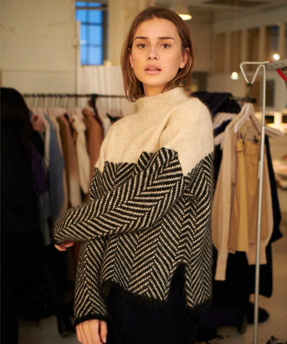 DORRY - TWO-TONE TURTLENECK JUMPER