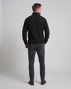 Unisex Oversize Waffle Knit Half Zip Pullover with Stand-up Collar Fashion Glam