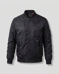 Men's Lightweight Nylon Aviator Bomber with Arm Pocket and Two-Way Zipper Fashion Glam