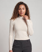 Women's Fine Fine Knit Long Sleeve with Lace Trim and Stand-up Collar Fashion Glam
