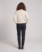 Women's fine knit cardigan with lace trim and frayed cuffs Fashion Glam