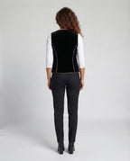 Women Elegant Velvet Vest with Button Details Fashion Glam