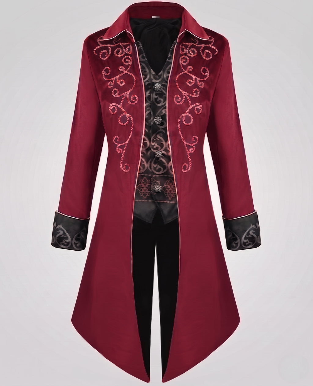 Women elegant tailcoat with elaborate embellishments and noble accents Fashion Glam