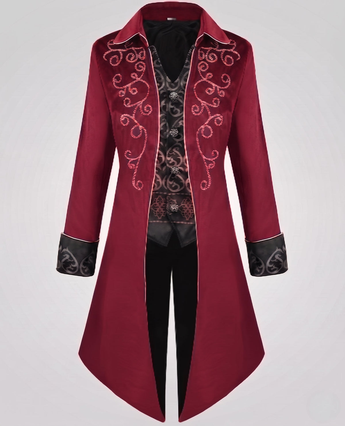 Women elegant tailcoat with elaborate embellishments and noble accents Fashion Glam