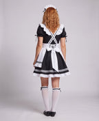 Women's costume as an elegant maid with ruffles and a flared skirt Fashion Glam