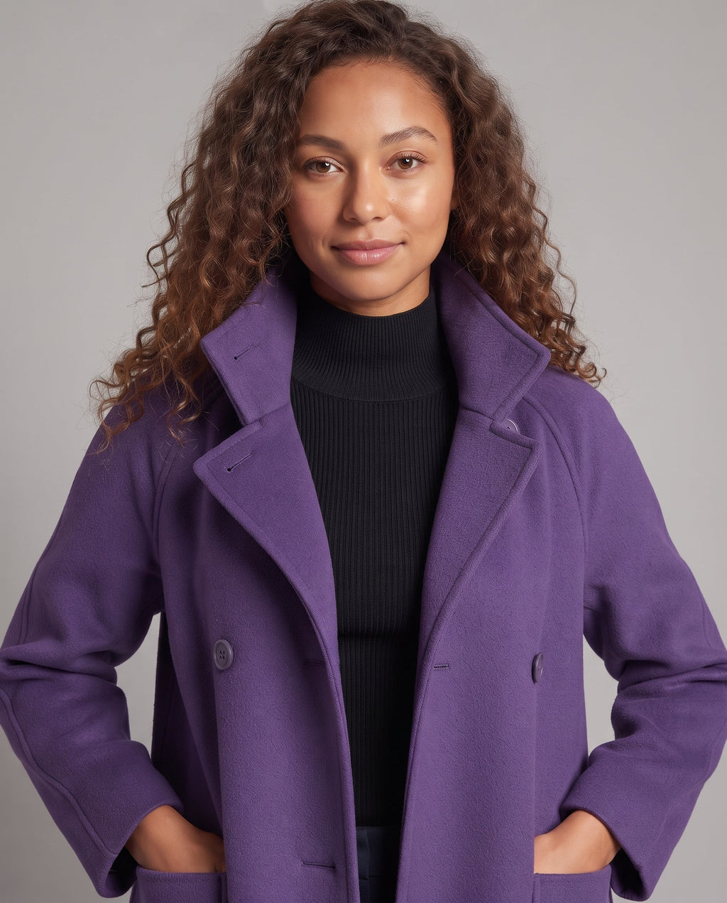 Women's Maxi-Length Wool Blend Coat with Soft Waterfall Collar and Waist Drawstring Fashion Glam