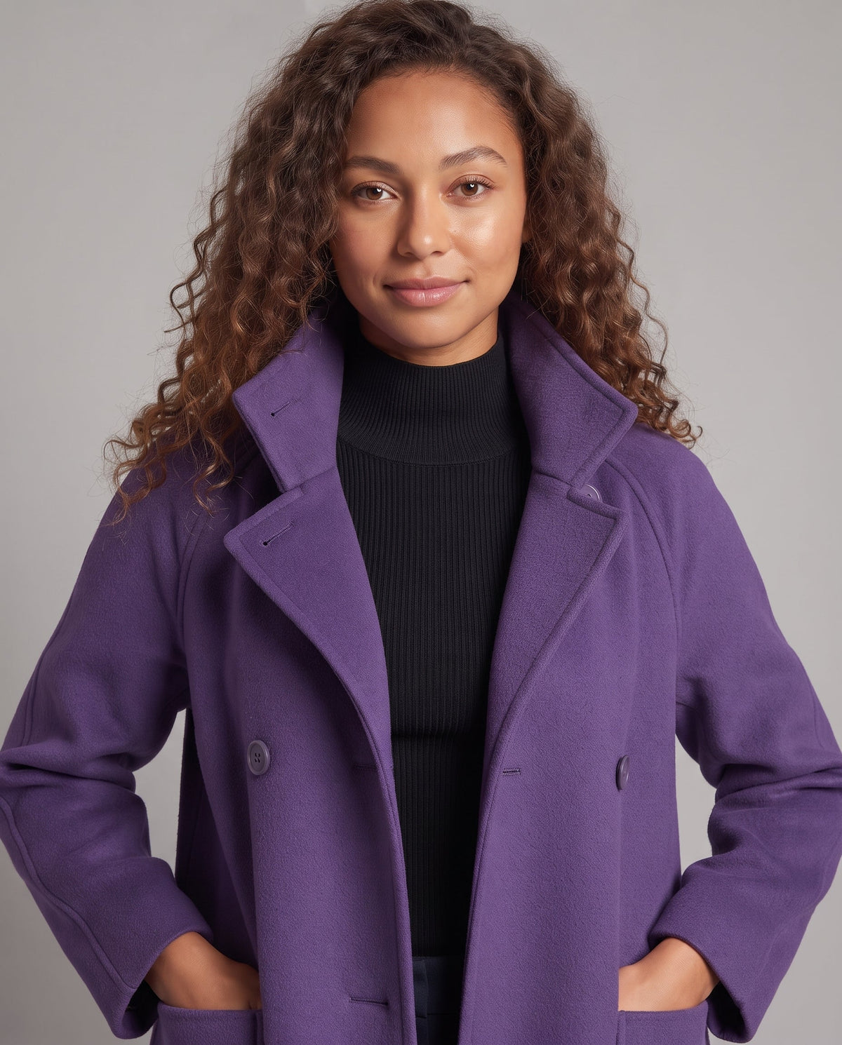 Women's Maxi-Length Wool Blend Coat with Soft Waterfall Collar and Waist Drawstring Fashion Glam