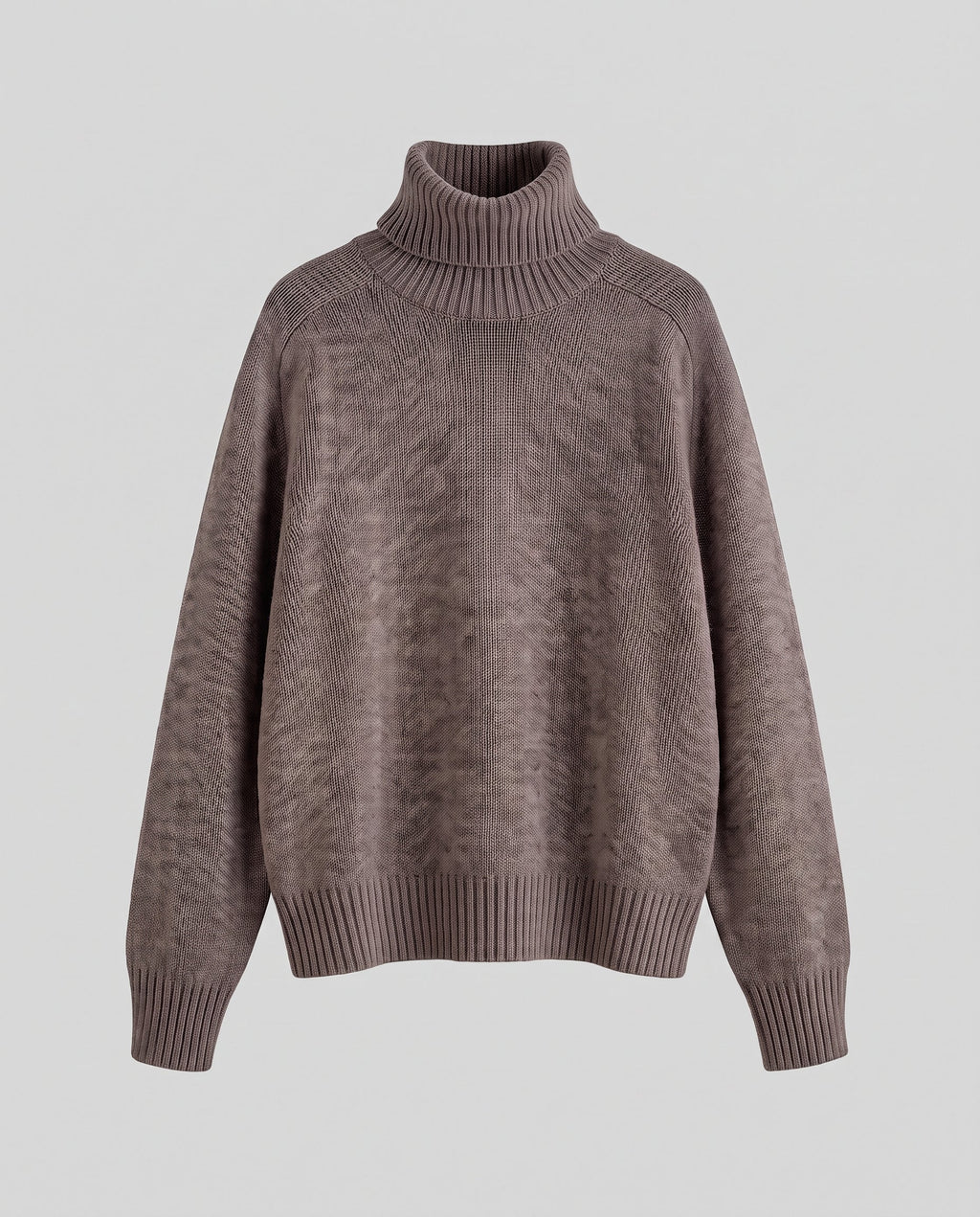 Women's oversized turtleneck sweater with extra wide silhouette and ribbed edges Fashion Glam