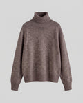 Women's oversized turtleneck sweater with extra wide silhouette and ribbed edges Fashion Glam