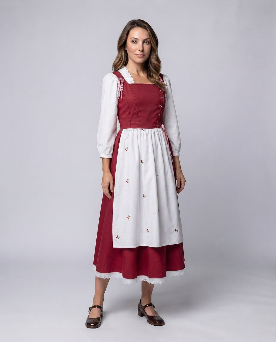 Women’s traditional dirndl dress with detail-oriented linen top Fashion Glam