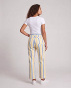 Women Striped Pants with Straight Leg, High Waist and Five-Pocket Design Fashion Glam