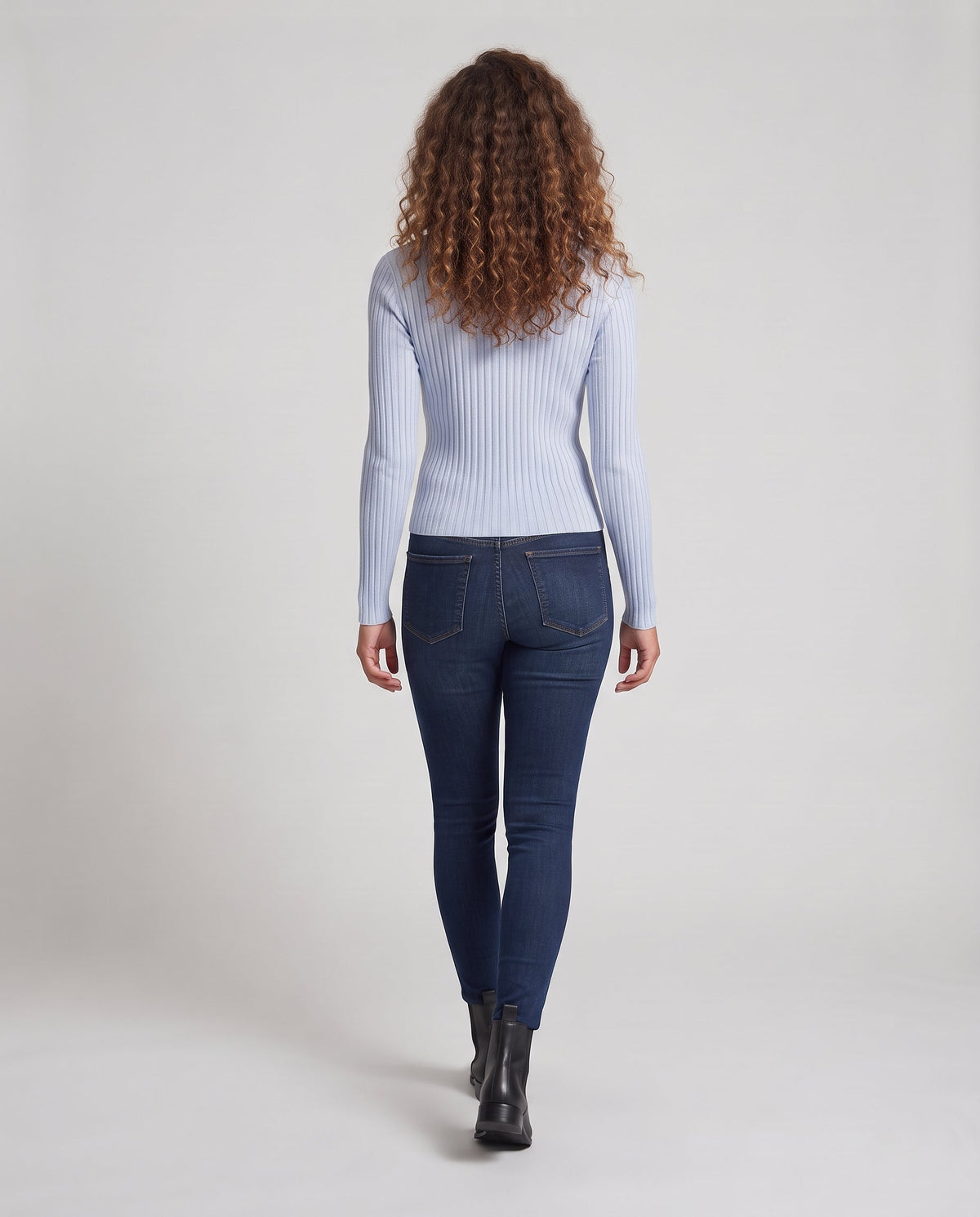 Women's Ribbed Fine Knit Long Sleeve with Button Placket and Round Neckline Fashion Glam