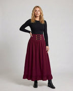 Ladies Elegant Wedding Skirt with Lacing and Ruffle Fashion Glam
