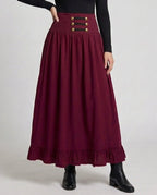Ladies Elegant Wedding Skirt with Lacing and Ruffle Fashion Glam