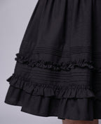 Women's A-line skirt with voluminous ruffles and elastic waistband Fashion Glam