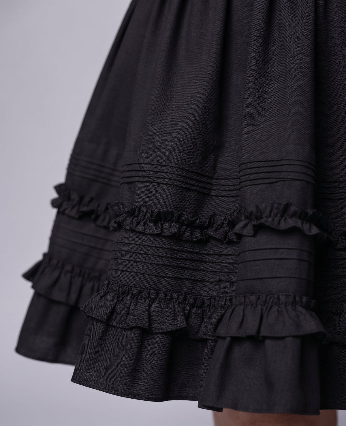 Women's A-line skirt with voluminous ruffles and elastic waistband Fashion Glam