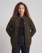 Women's Oversized Cardigan with Stand-Up Collar and Patch Pockets Fashion Glam