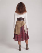 Women's romantic maxi dress with wide sleeves and waist corset Fashion Glam