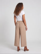 Women Culotte Pants with high elastic waistband and wide leg Fashion Glam