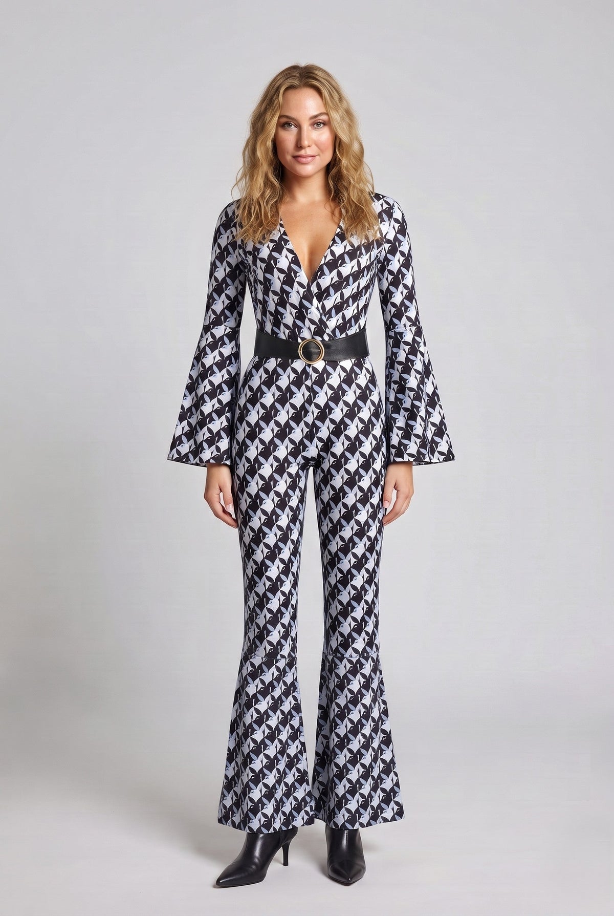 Women's Designer Jumpsuit with Wide Sleeve Fashion Glam