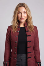 Ladies elegant tailcoat with elaborate jacquard pattern Fashion Glam