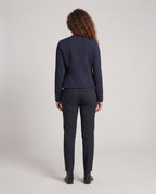 Women Tailored Short Jacket in Military Style with Double Decorative Button Placket Fashion Glam