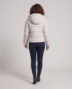 Women's Short-Cut Quilted Anorak with Voluminous Hood and Thermal Lining Fashion Glam