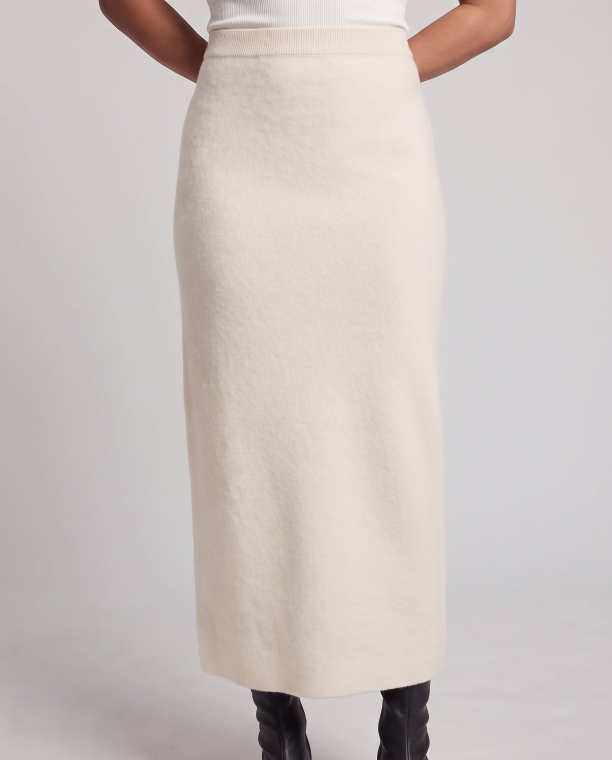 Ladies Elegant A-line Maxi Skirt made of heavy wool blend Fashion Glam