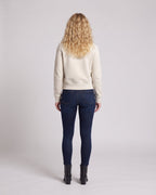 Women Cropped Sweat Jacket with Stand-up Collar and Decorative Galon Embroidery Fashion Glam