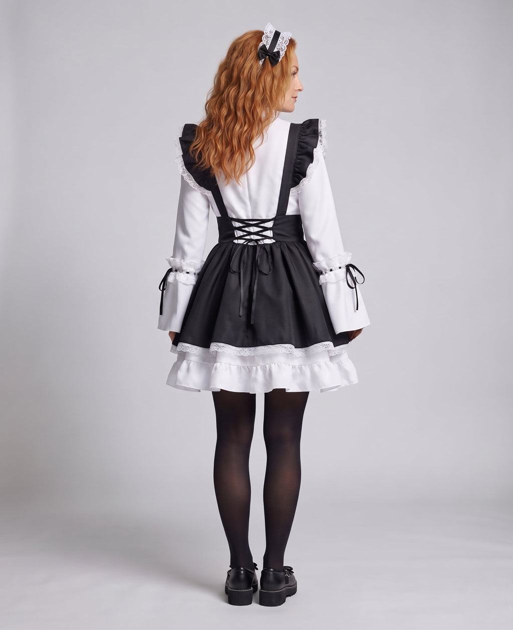 Ladies Costume as elegant maid with ruffles and bows Fashion Glam