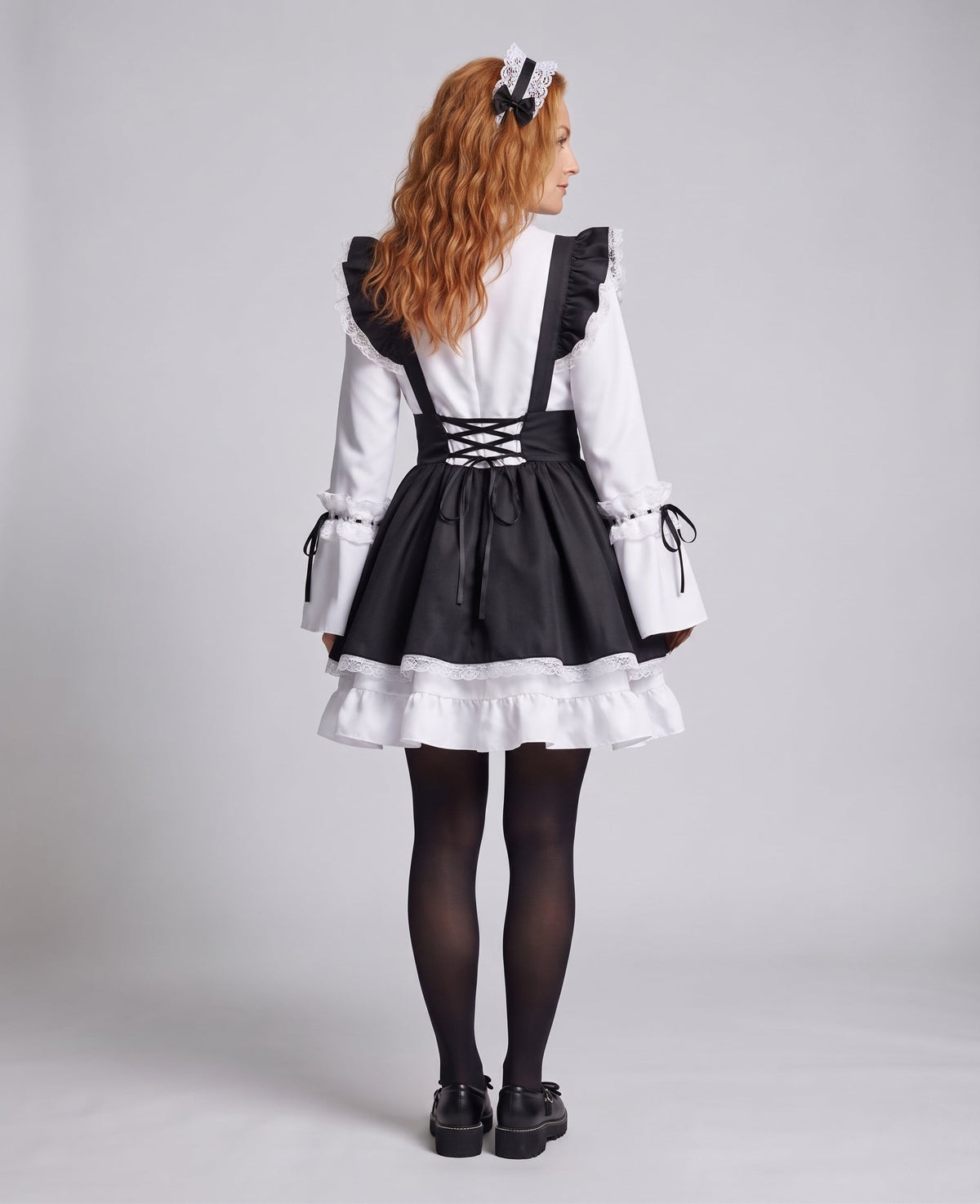 Ladies Costume as elegant maid with ruffles and bows Fashion Glam