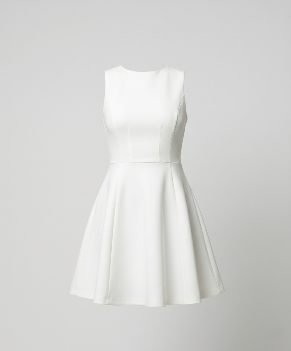Women A-line dress with fitted top
