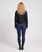 Women's short jacket in military-inspired style with decorative cords and frayed hems Fashion Glam