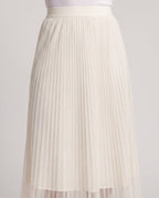 Women's midi skirt made of layered tulle with fine pleats and a high comfort waistband Fashion Glam