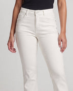Ladies Flared Jeans with Front Slit and High Waist Part Fashion Glam