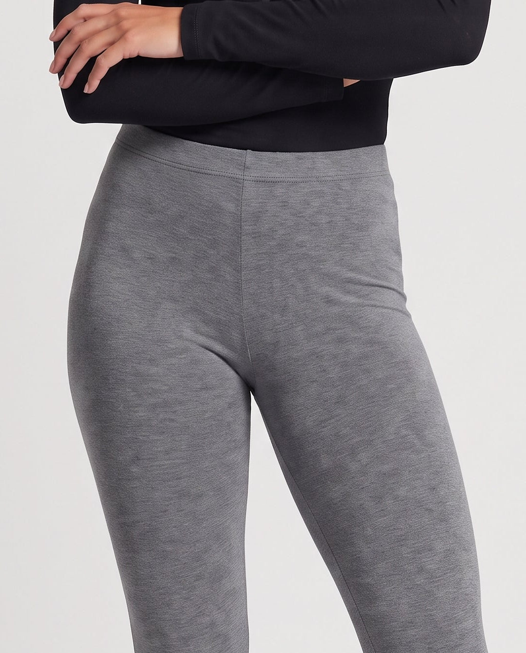 Women's figure-hugging leggings with high waistband made of elastic jersey Fashion Glam