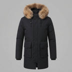 Men's Fashion Winter Jacket with Faux Fur Collar Fashion Glam