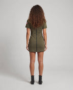 Women Camouflage Dress with Zipper Fashion Glam