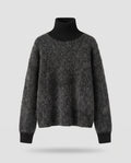 Women's Soft Mohair Blend Turtleneck Sweater with Relaxed Oversize Fit Fashion Glam