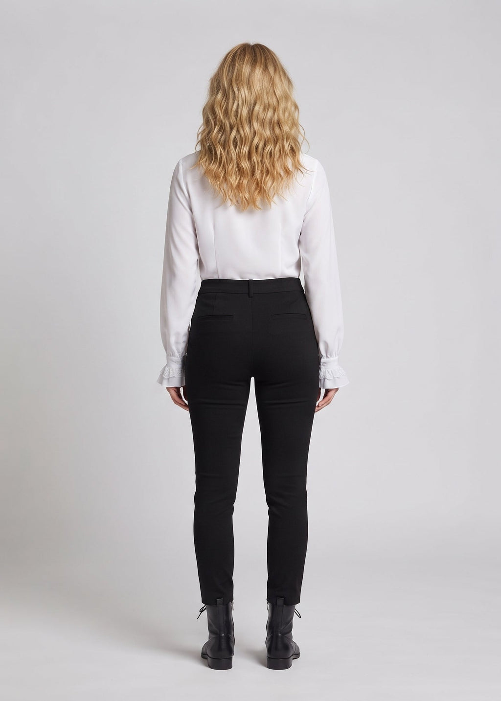 Women's Ruffled Shirt with Elegant Collar Fashion Glam