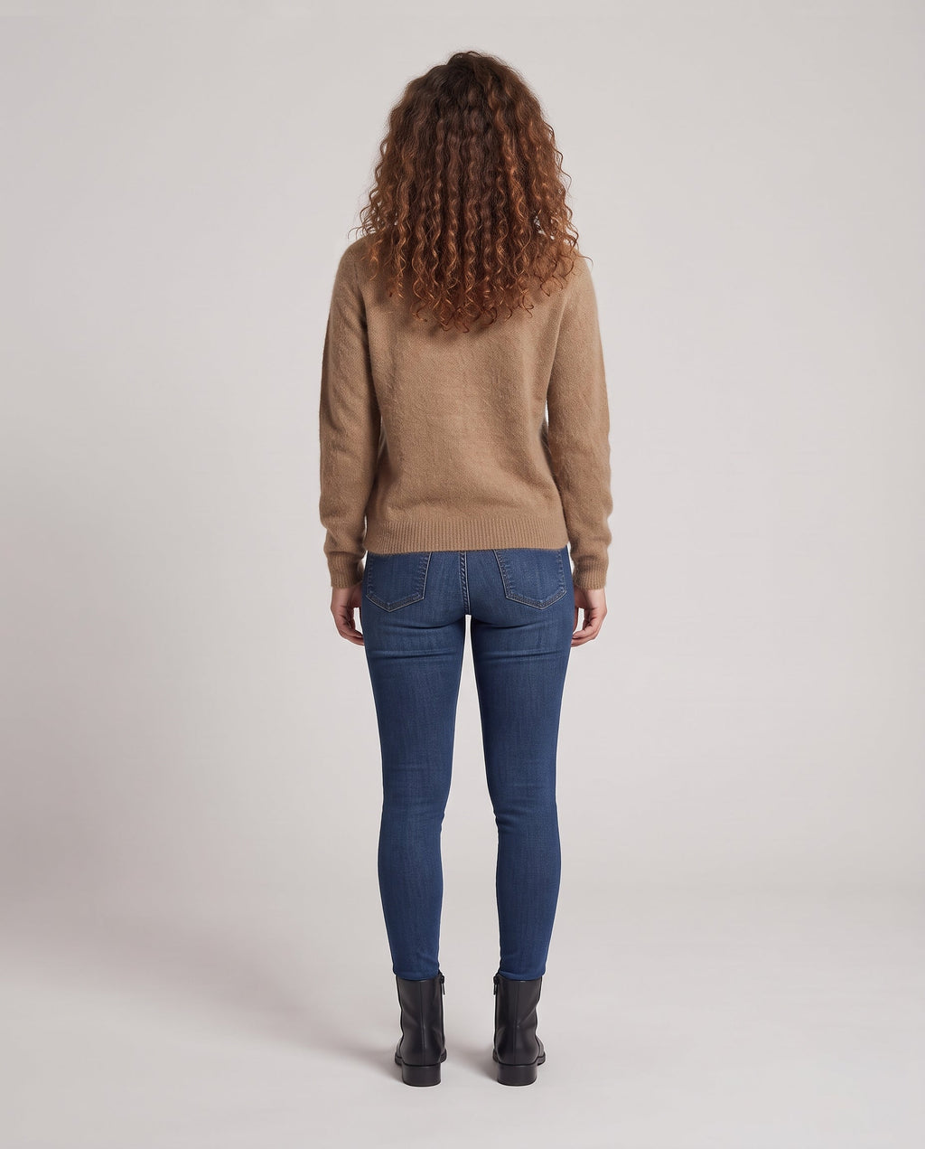 Women's soft mohair blend pullover with fluffy dog motif and round neck Fashion Glam